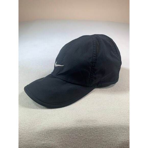 Nike Aerobill Featherlight Ci2662 Dri-fit Black Unisex Running Cap Hat running - Picture 5 of 9